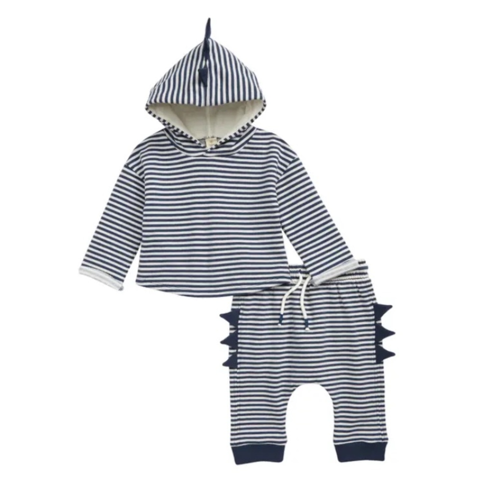 Tucker + Tate Striped Dino Sweatsuit Set